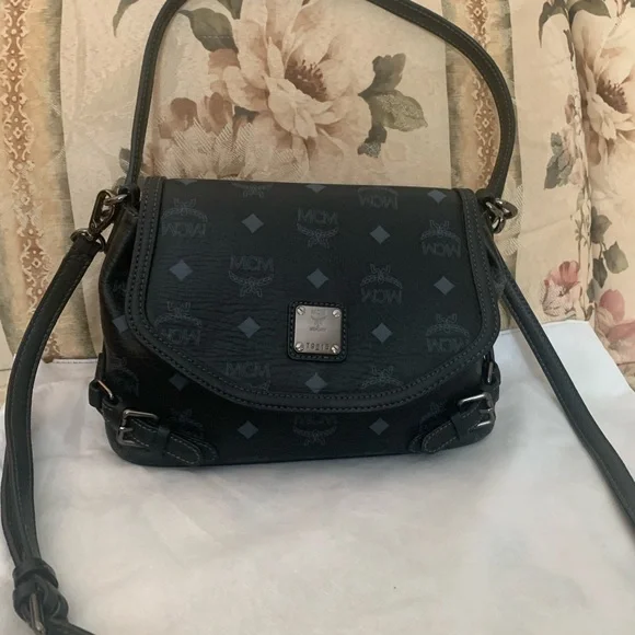 MCM Black Crossbody Bag with Monogram - Picture 16 of 16